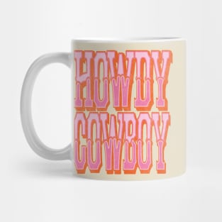 Vintage Howdy Cowboy Country Cowgirl Mug